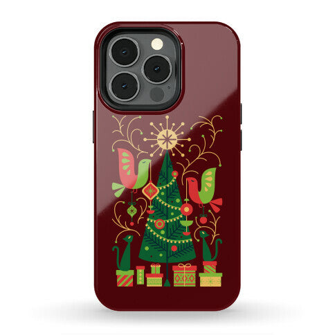 Vintage Christmas Tree Decorating Phone Case